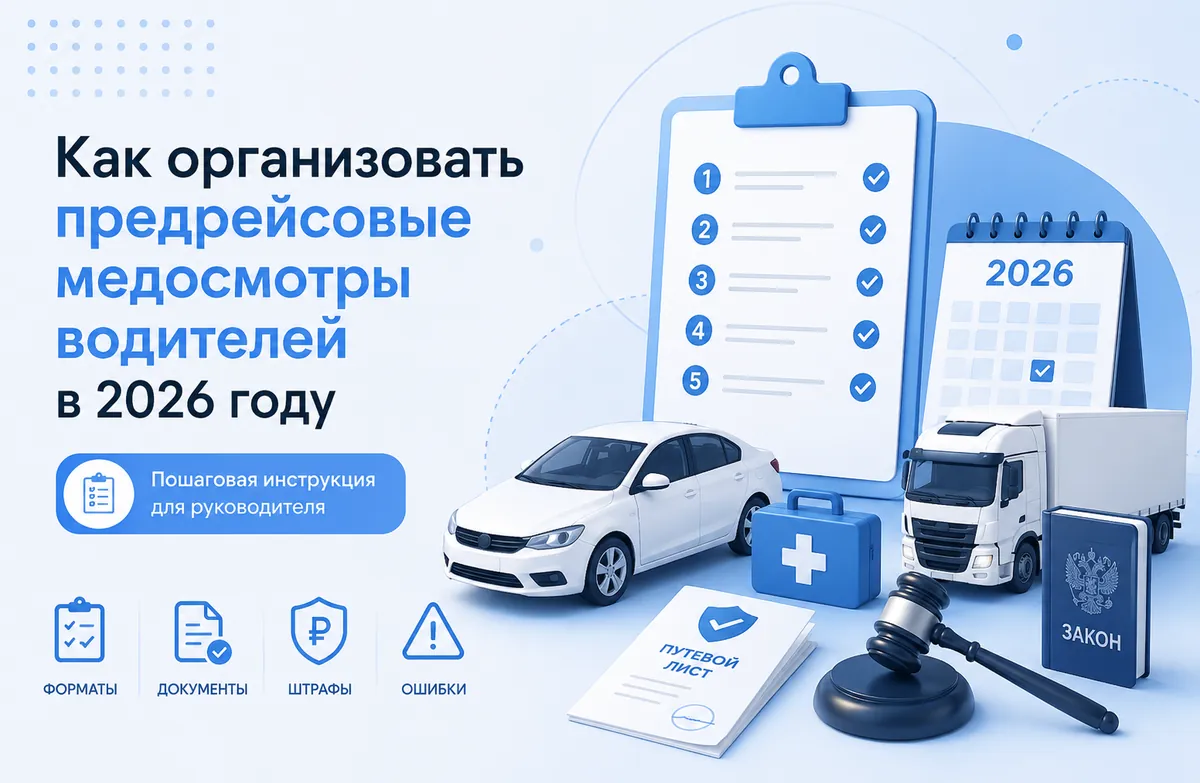 Как организовать предрейсовые медосмотры водителей в 2026 году: пошаговая инструкция для руководителя